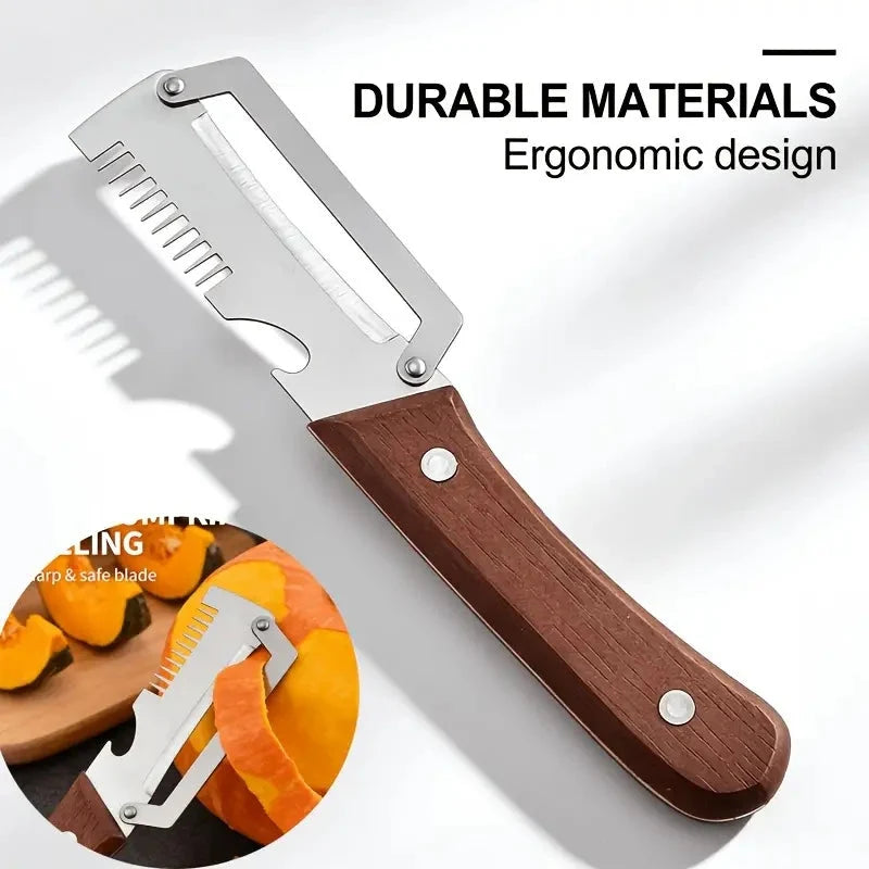 3-in-1 Peeler – Kitchen Tool with Bottle Opener & Onion Slicer